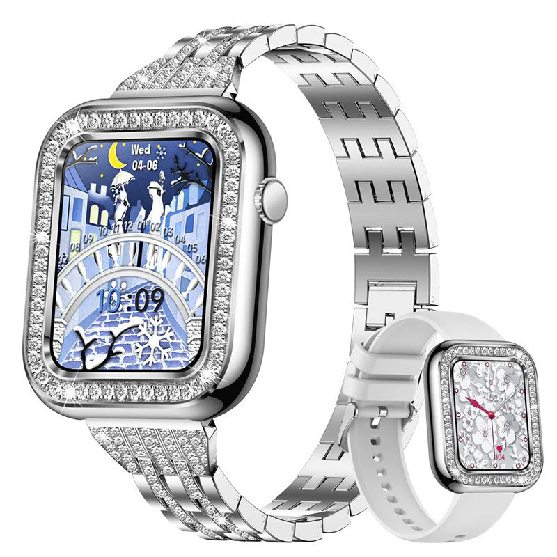 Square Women Smart Wristwatch Diamond Waterproof - Image 13