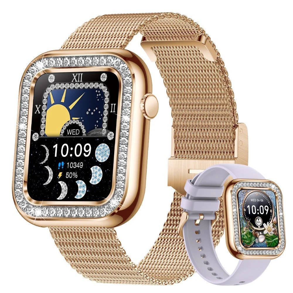 Square Women Smart Wristwatch Diamond Waterproof - Image 6