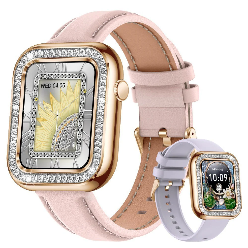 Square Women Smart Wristwatch Diamond Waterproof - Image 9