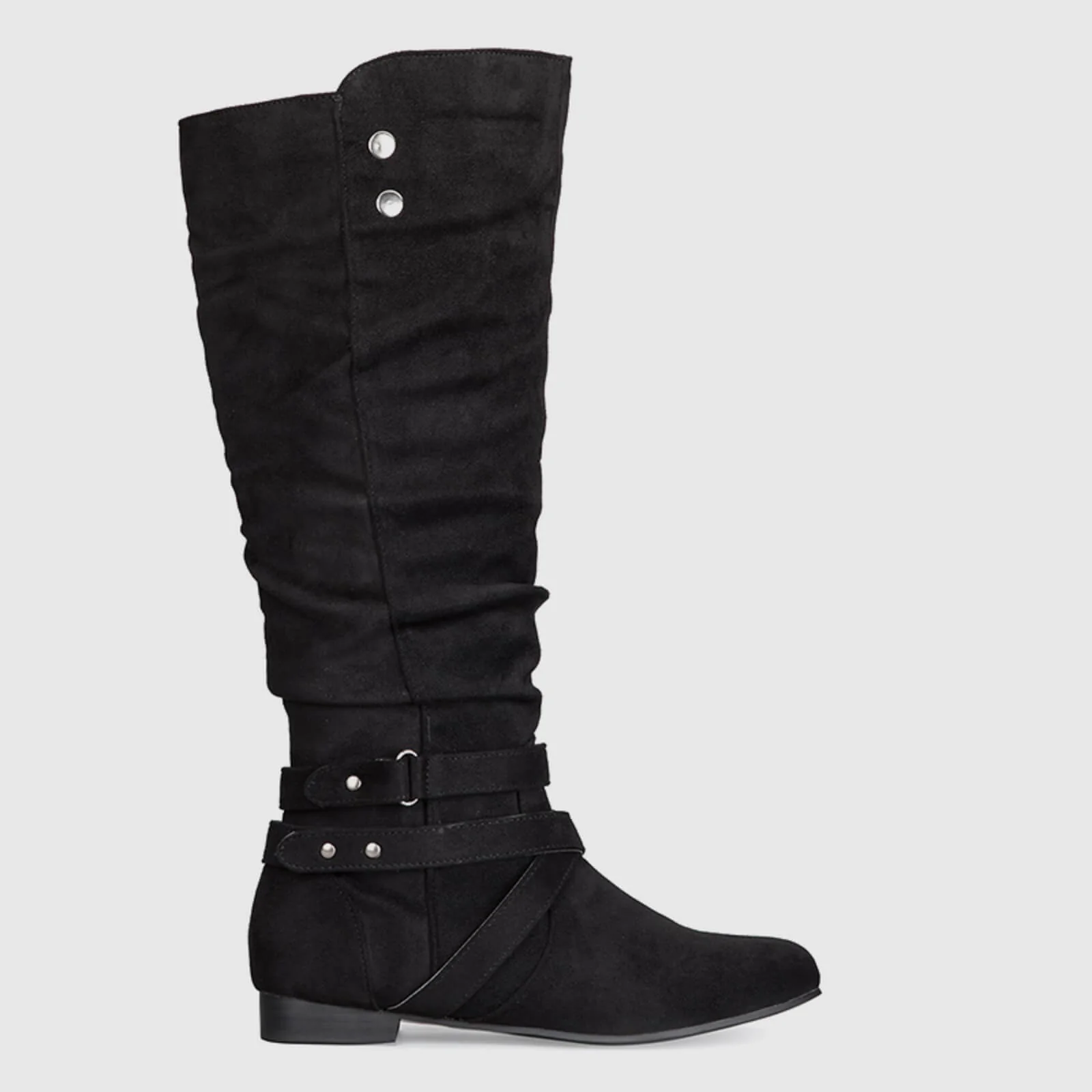 Slouchy Wide Calf Platform Knee High Boots - Image 2