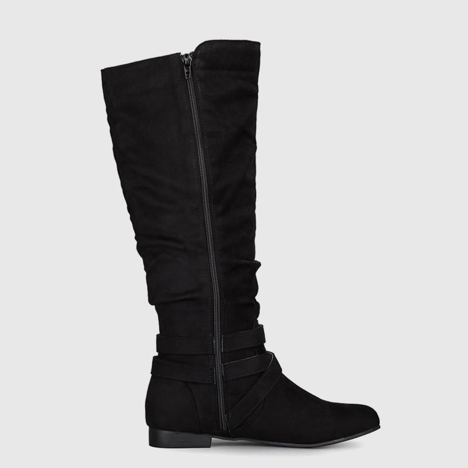Slouchy Wide Calf Platform Knee High Boots - Image 3