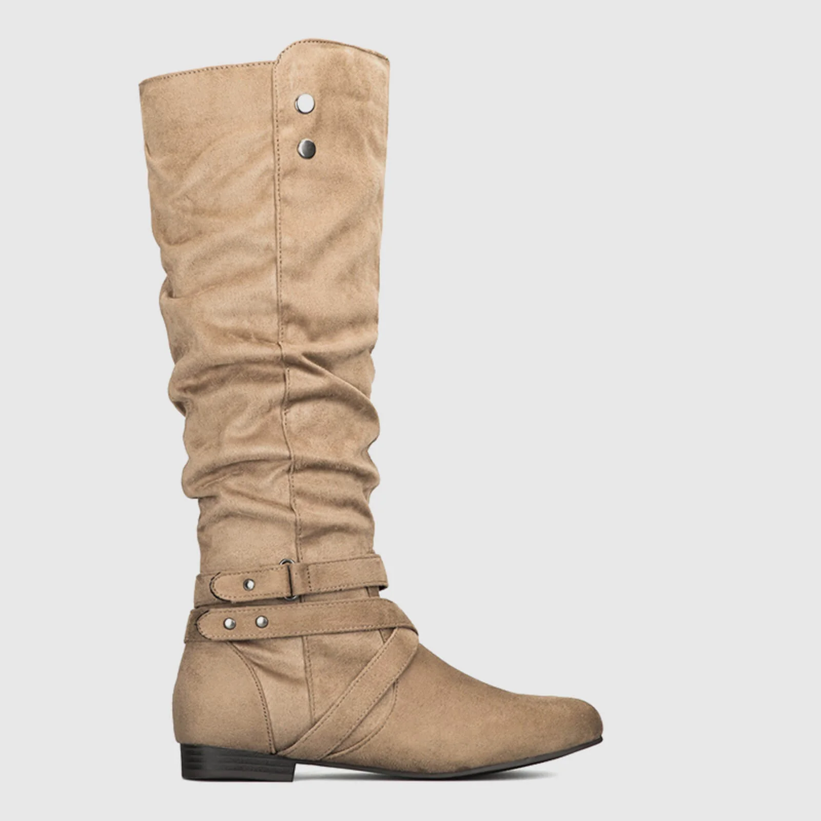 Slouchy Wide Calf Platform Knee High Boots - Image 5