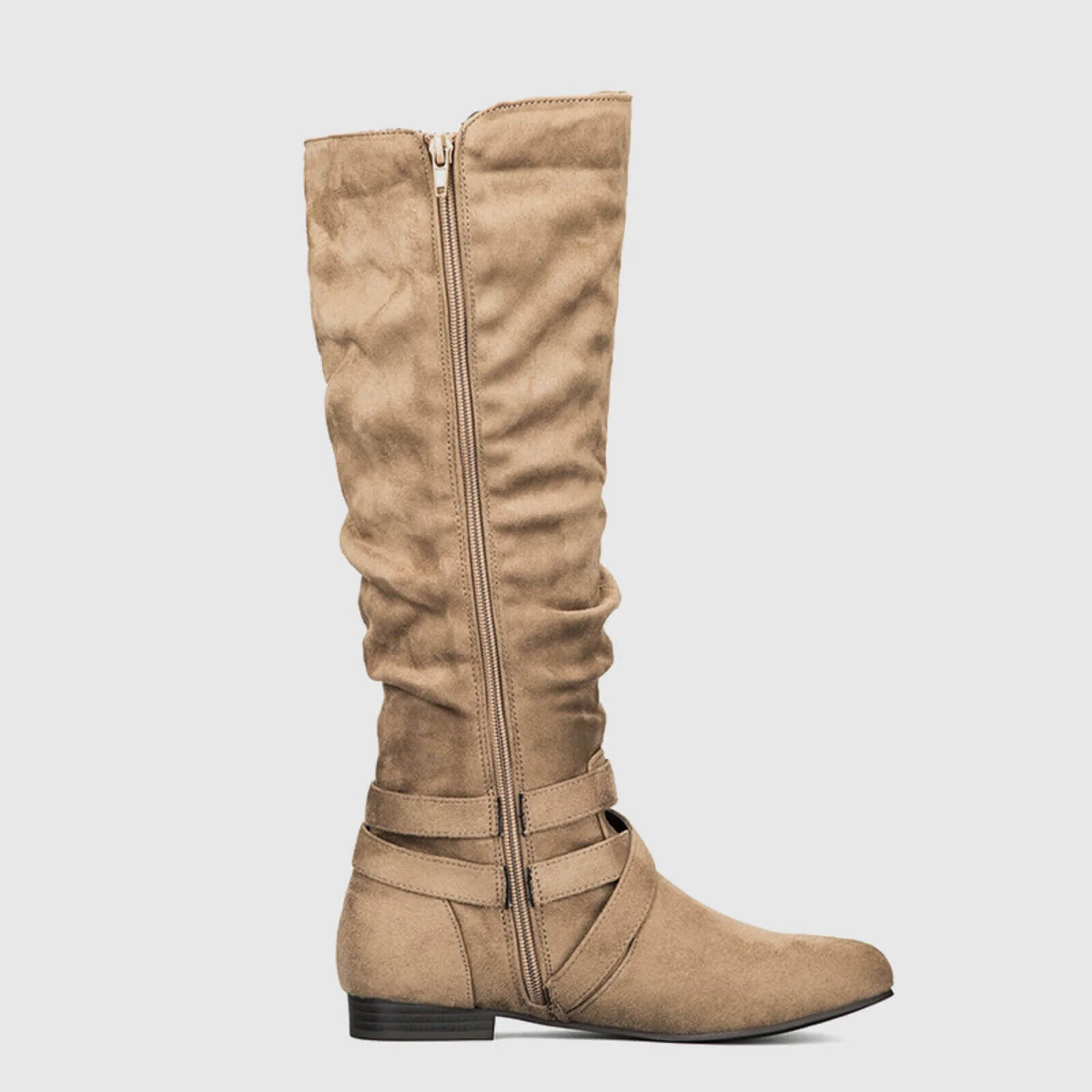 Slouchy Wide Calf Platform Knee High Boots - Image 6