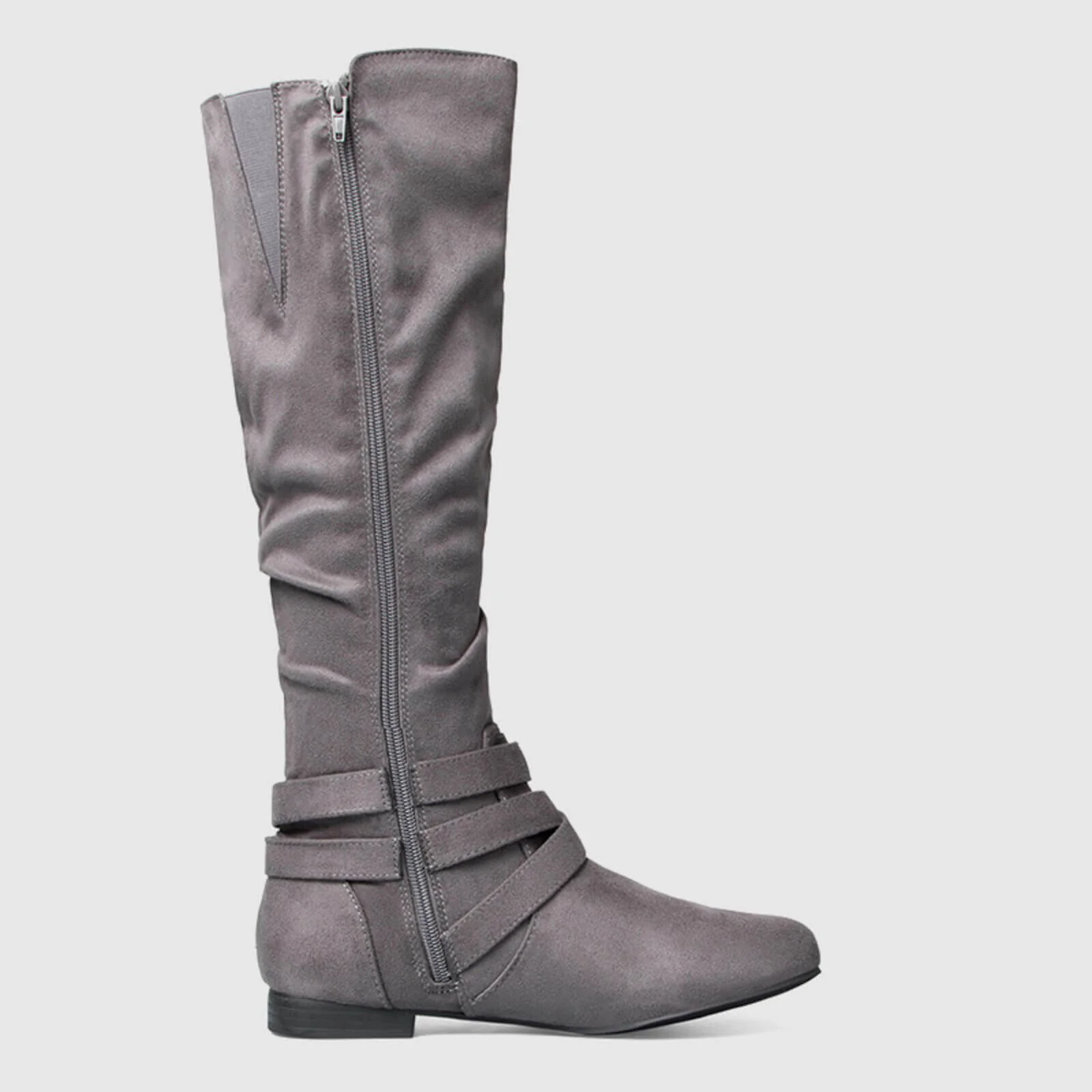 Slouchy Wide Calf Platform Knee High Boots - Image 8