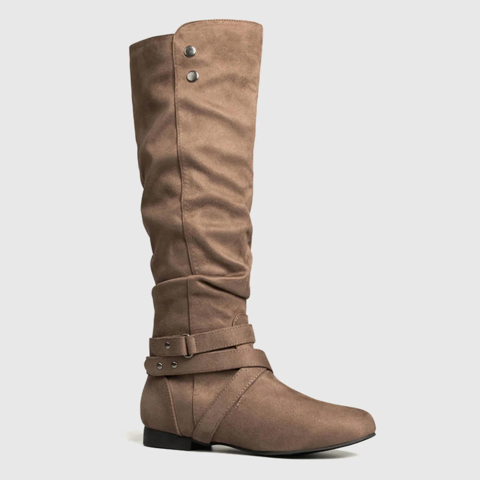 Slouchy Wide Calf Platform Knee High Boots - Image 9