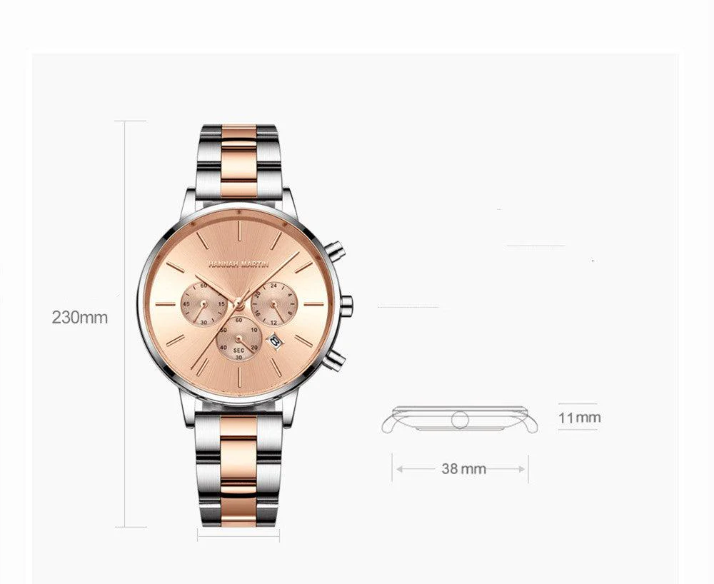 Stainless Steel Chain Butterfly Double Snap Watch - Image 2
