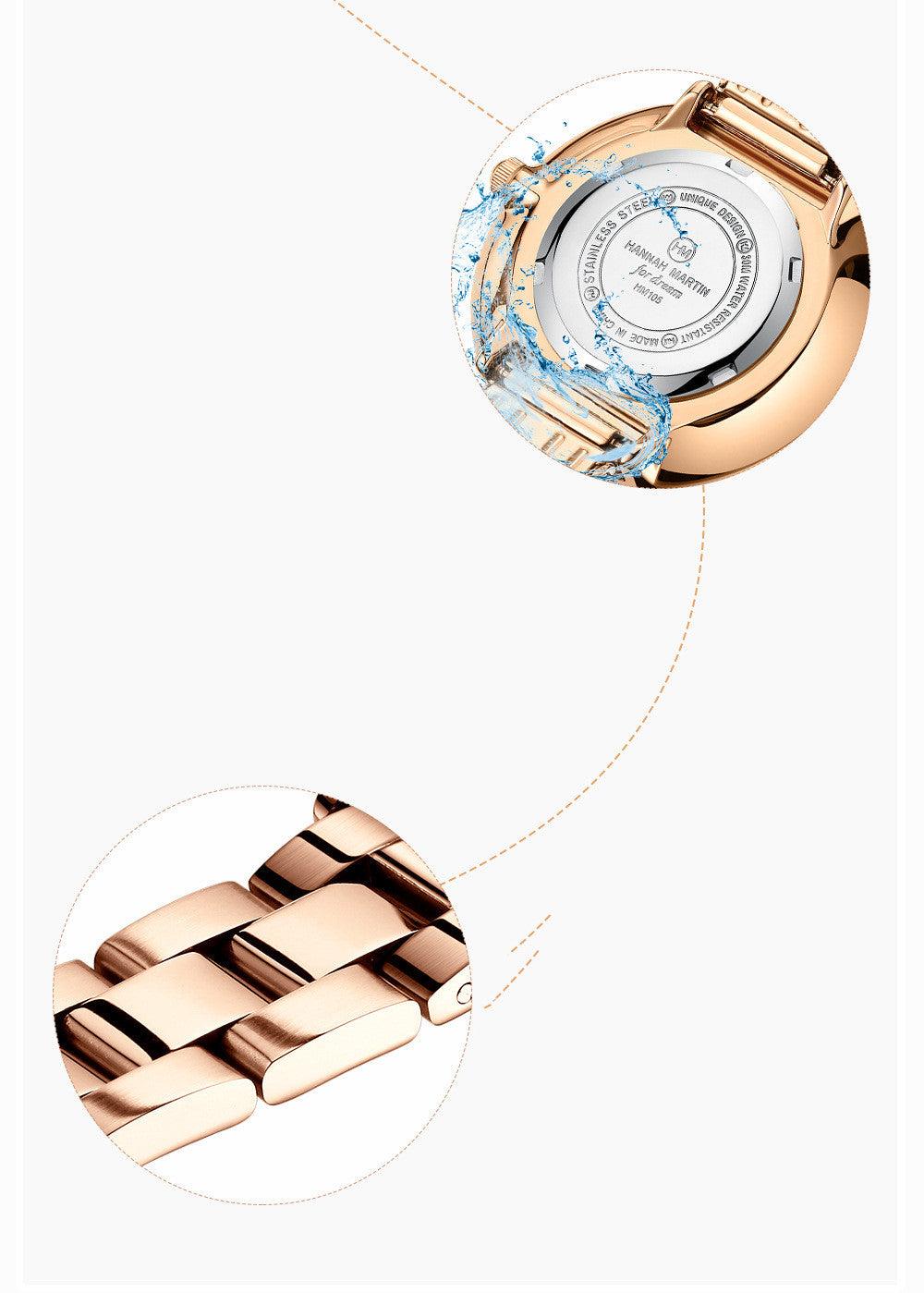 Stainless Steel Chain Butterfly Double Snap Watch - Image 3