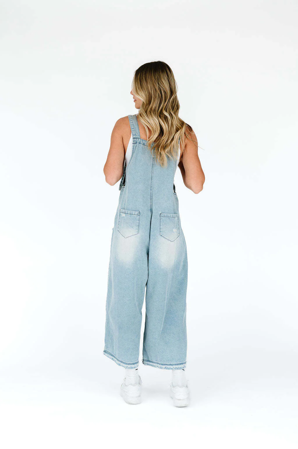 State of The Heart Denim Ripped Cropped Overall Dungarees - Image 15