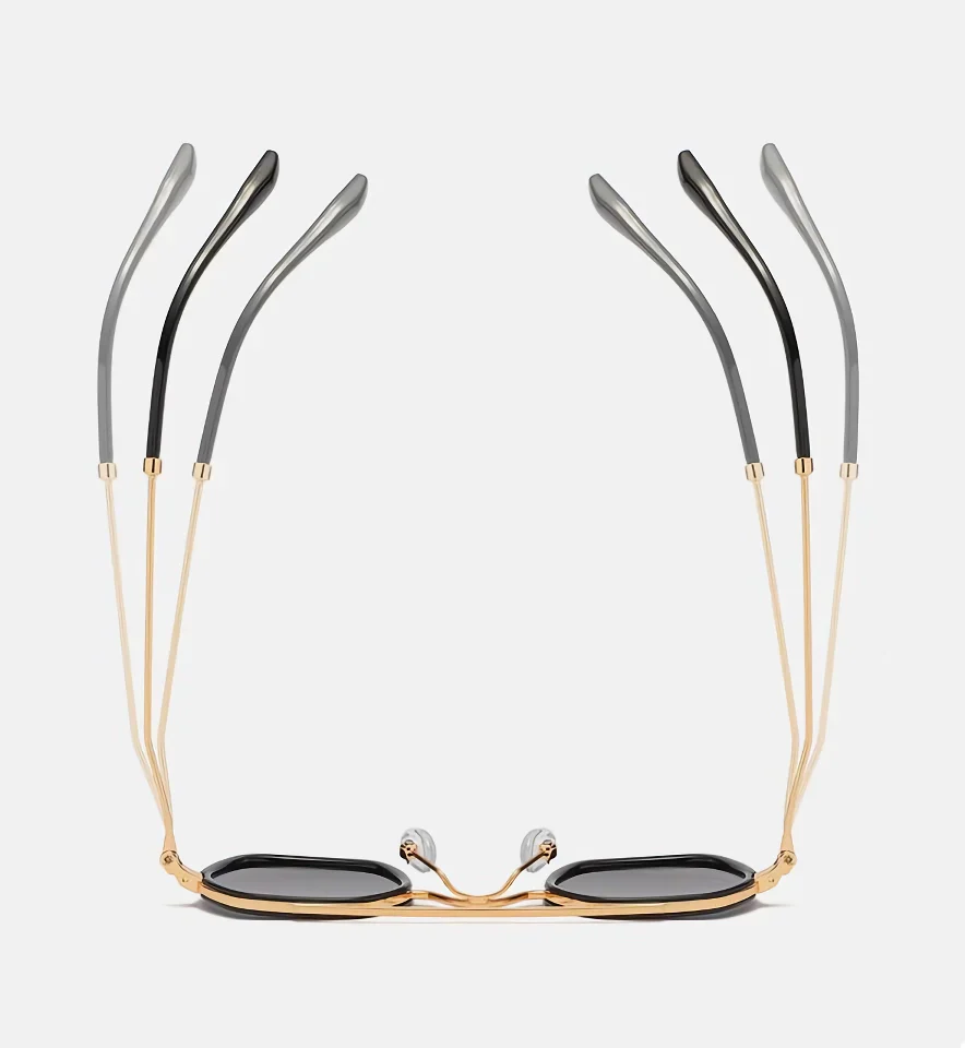 Steampunk Style Sunglasses: Small Round Frame, UV400, Retro Square Design - Image 14