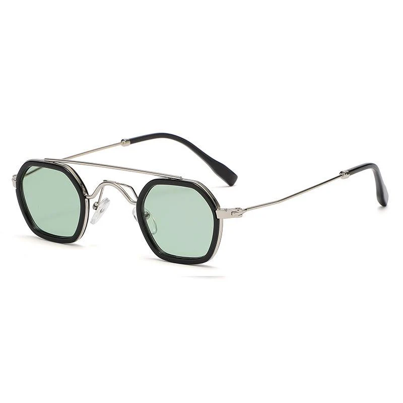 Steampunk Style Sunglasses: Small Round Frame, UV400, Retro Square Design - Image 2