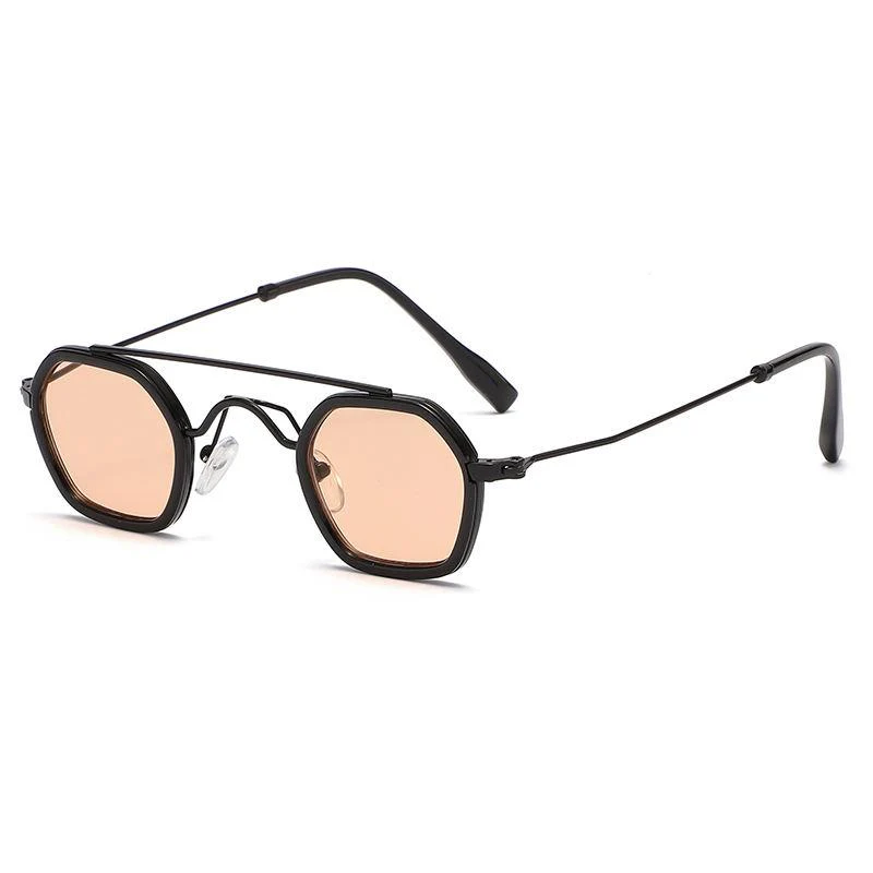 Steampunk Style Sunglasses: Small Round Frame, UV400, Retro Square Design - Image 4