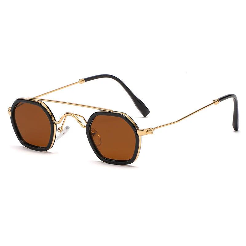 Steampunk Style Sunglasses: Small Round Frame, UV400, Retro Square Design - Image 7