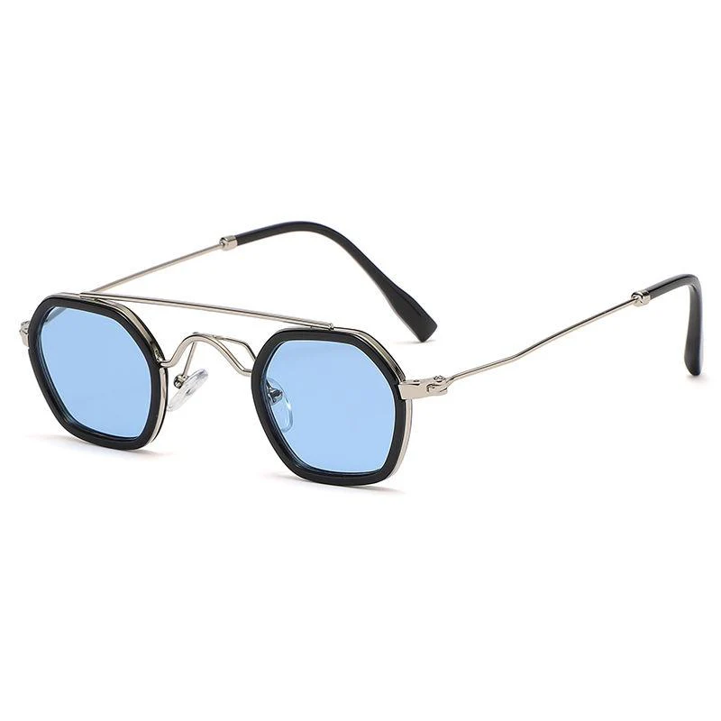 Steampunk Style Sunglasses: Small Round Frame, UV400, Retro Square Design - Image 9
