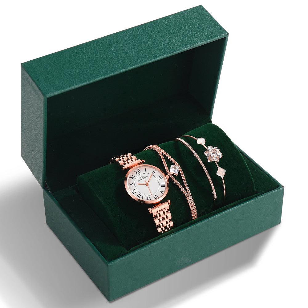 Steel Band Watch Green Set - Image 5