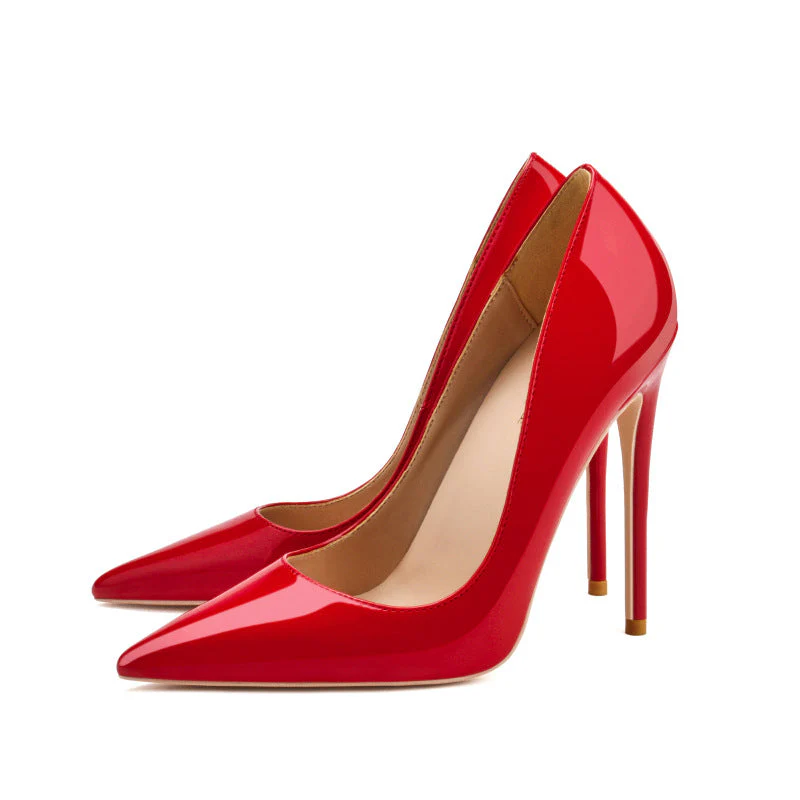 Stiletto High Heels Patent Leather Shoes - Image 2