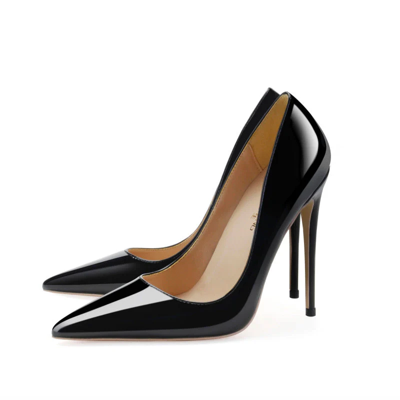Stiletto High Heels Patent Leather Shoes - Image 7