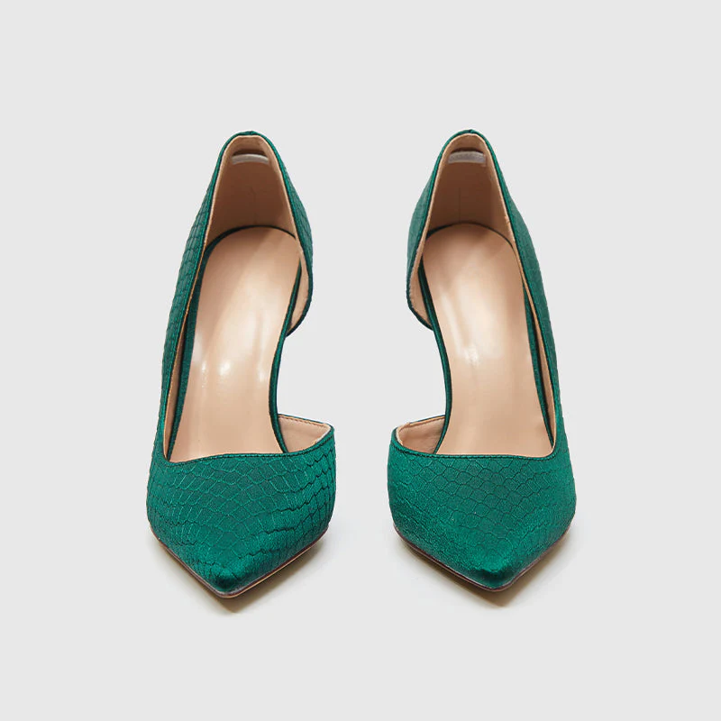Stiletto Pointy-toe Pumps Green - Image 3