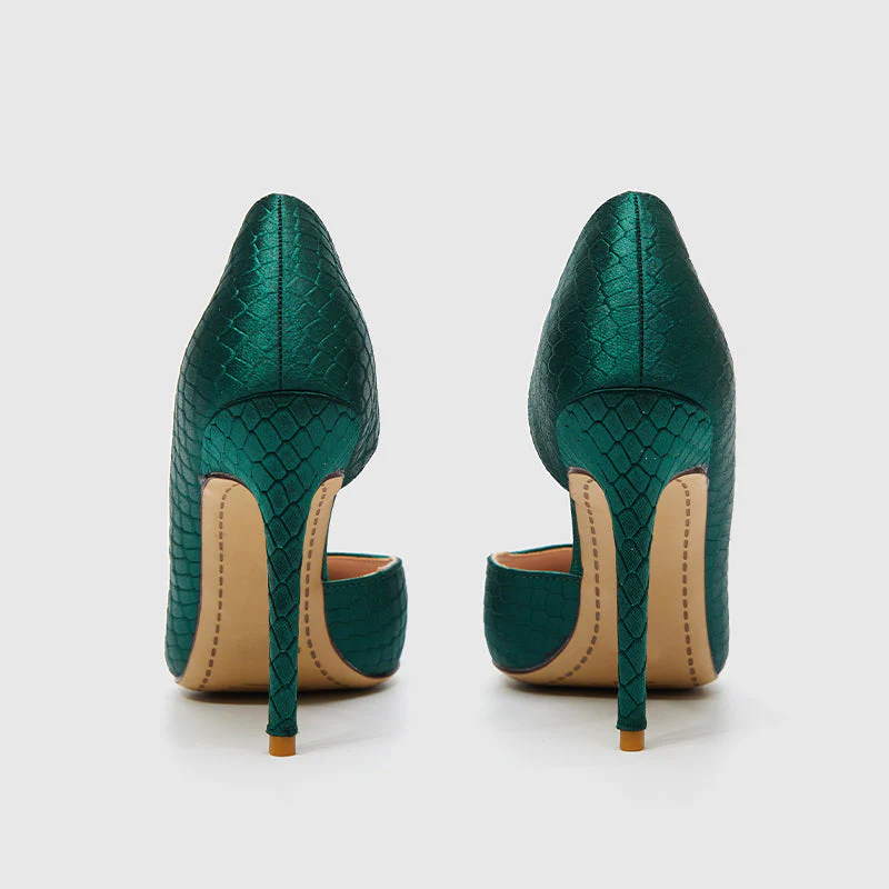 Stiletto Pointy-toe Pumps Green - Image 4