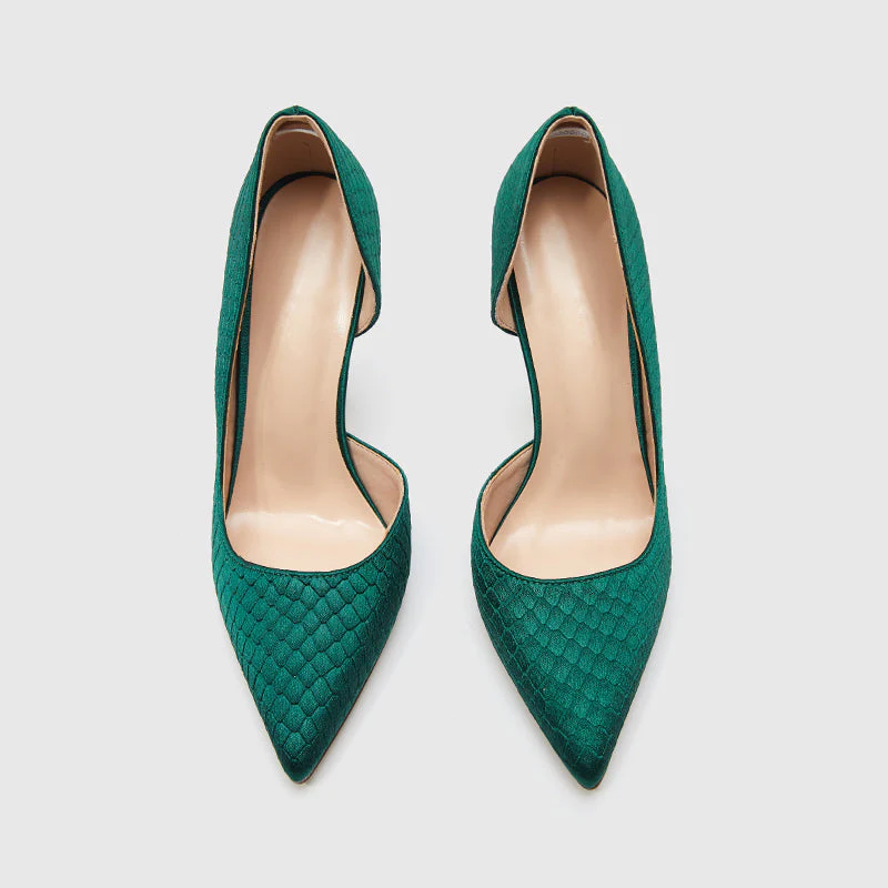 Stiletto Pointy-toe Pumps Green - Image 5