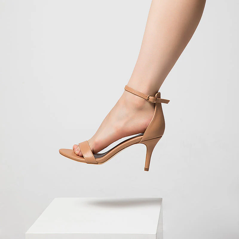 Stiletto Heeled Sandals Ankle Strap Open Toe - Image 33