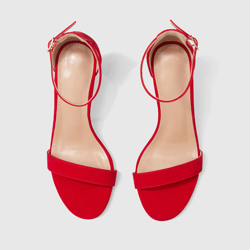 Stiletto Heeled Sandals Ankle Strap Open Toe - Image 7