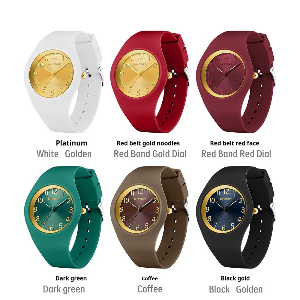 Student Thin And Light Silicone Strap Waterproof Simple Electronic Watch - Image 3