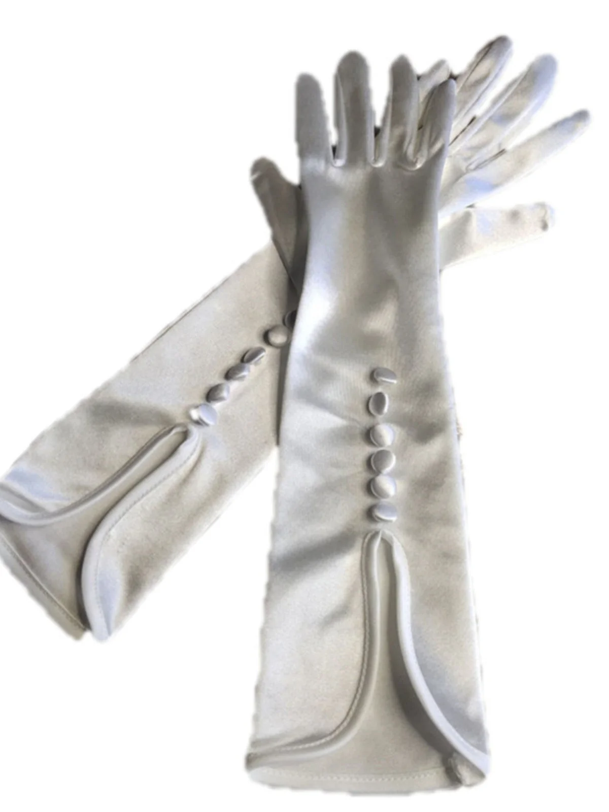 Studio Photographer's Wedding Dress Satin Gloves - Image 6