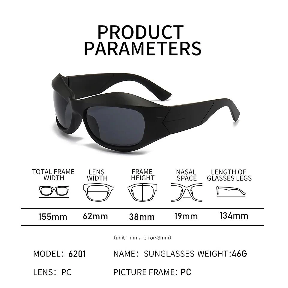 Stylish Oversized Unisex Sports Punk Sunglasses - Image 13