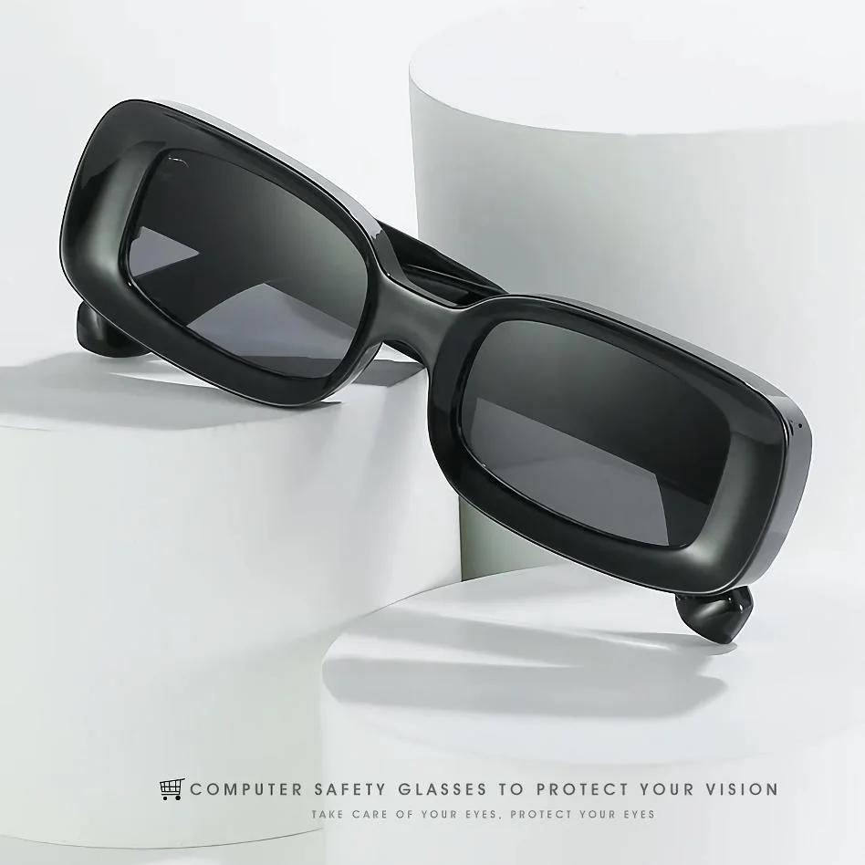 Stylish Plastic Clear Retro Sunglasses - Image 10
