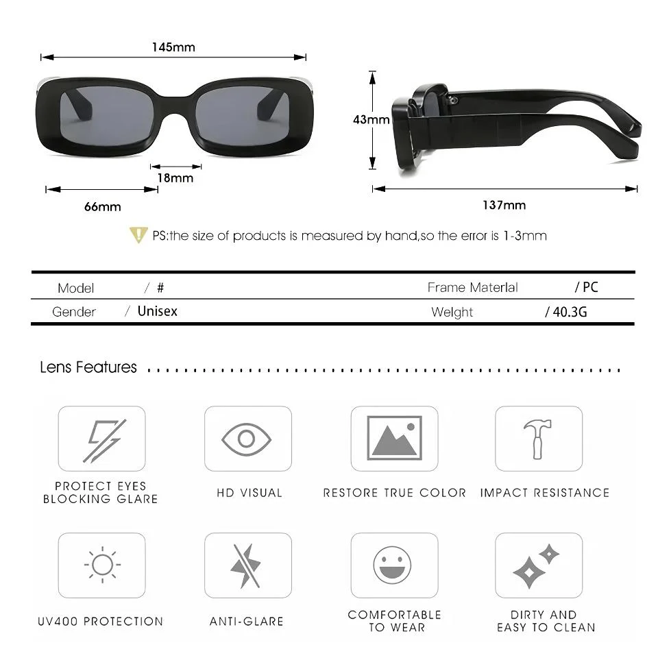 Stylish Plastic Clear Retro Sunglasses - Image 14