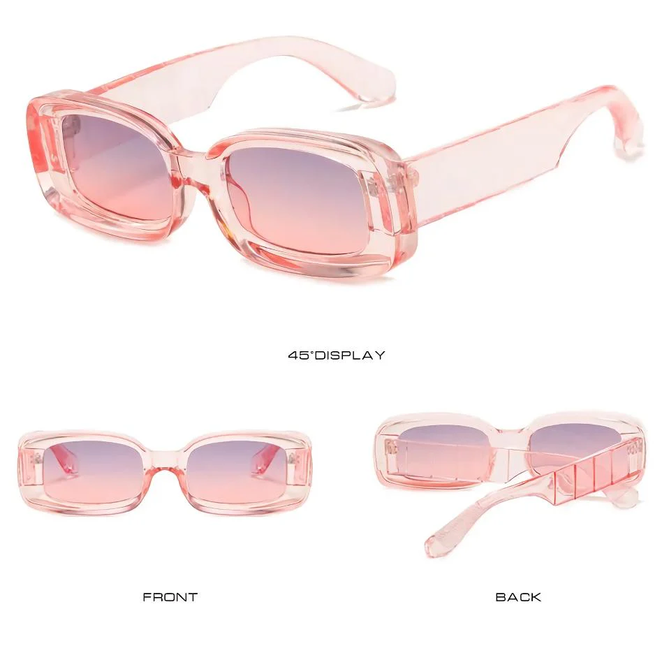 Stylish Plastic Clear Retro Sunglasses - Image 19
