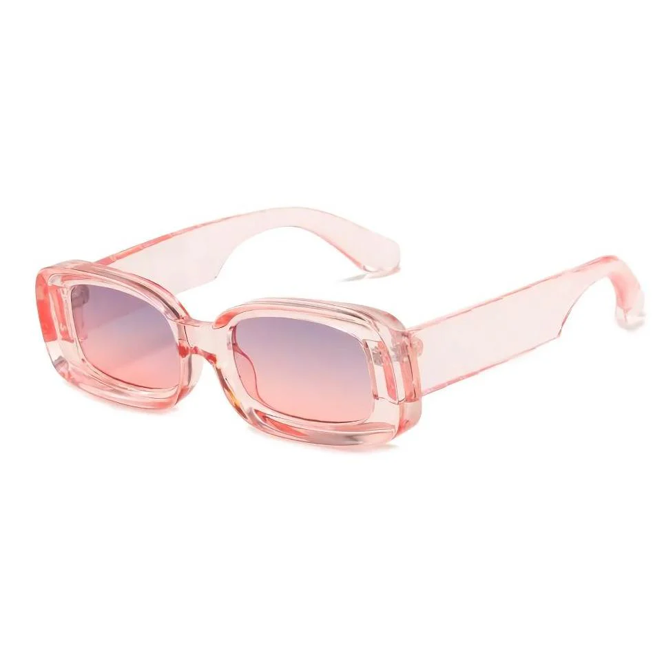 Stylish Plastic Clear Retro Sunglasses - Image 3