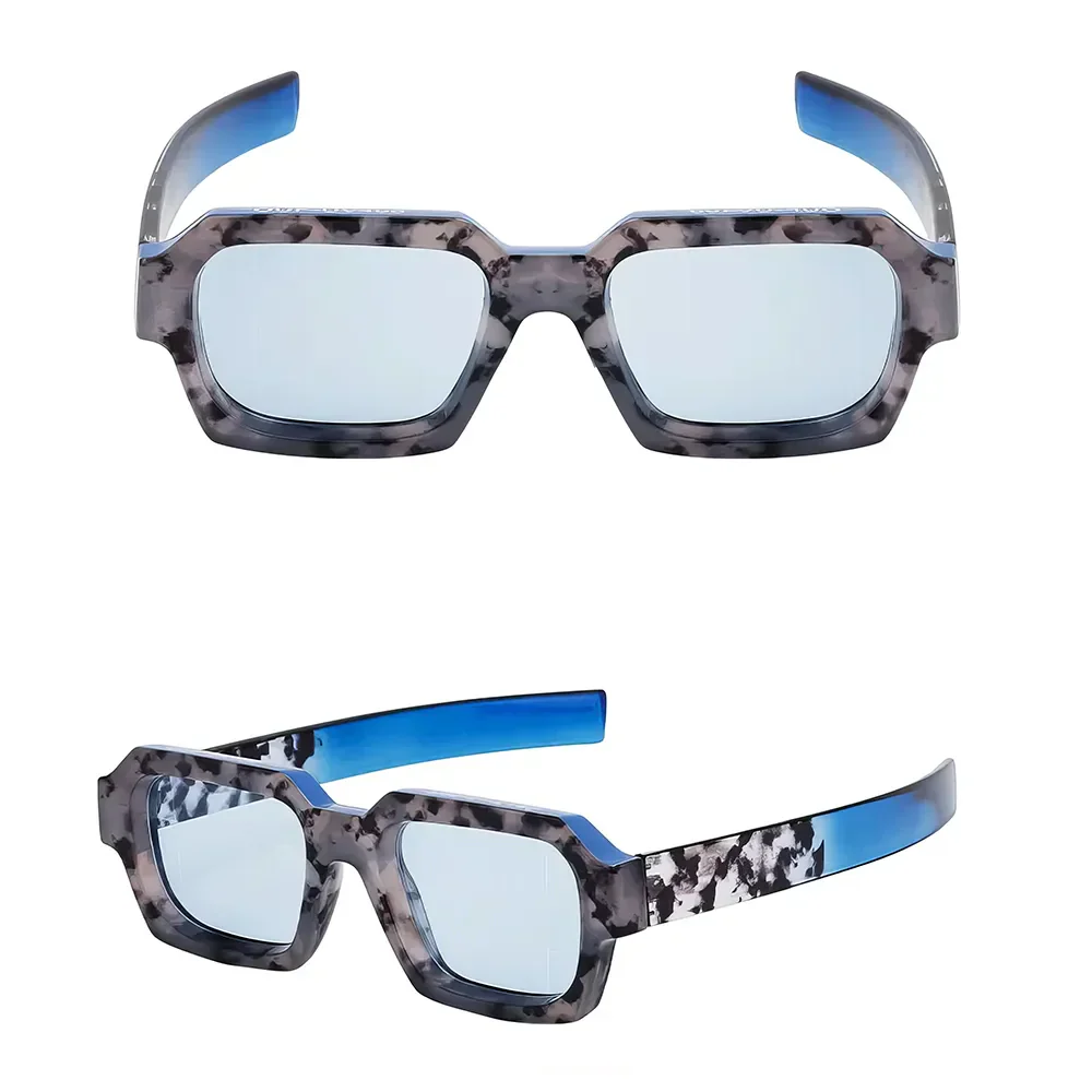 Stylish Retro Rectangle Sunglasses - Image 10