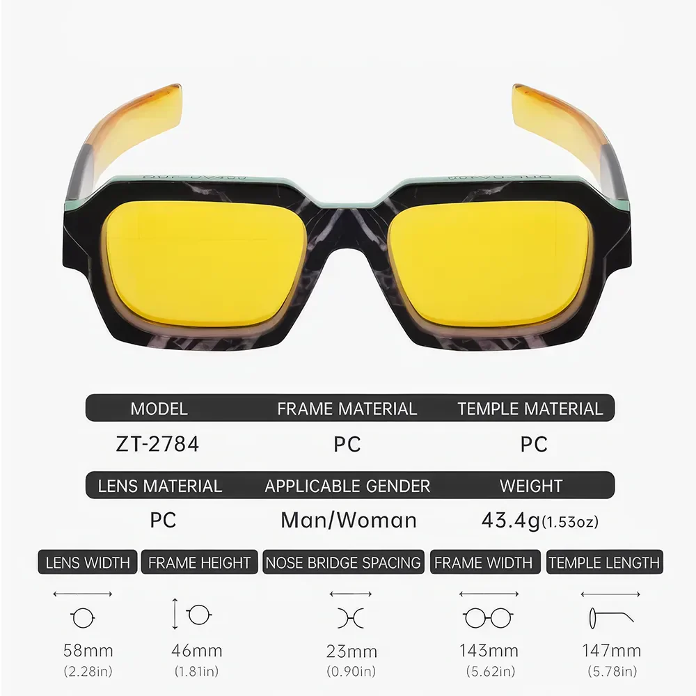 Stylish Retro Rectangle Sunglasses - Image 13