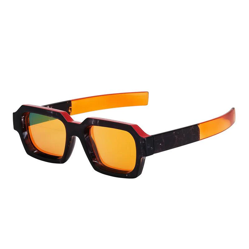 Stylish Retro Rectangle Sunglasses - Image 7