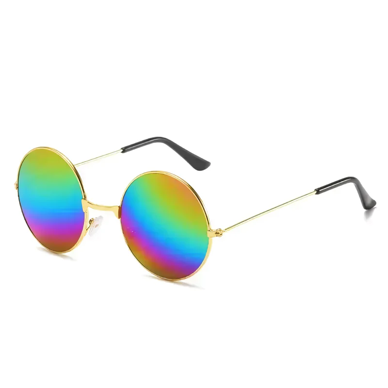 Stylish Retro Round Metal Sunglasses - Image 6