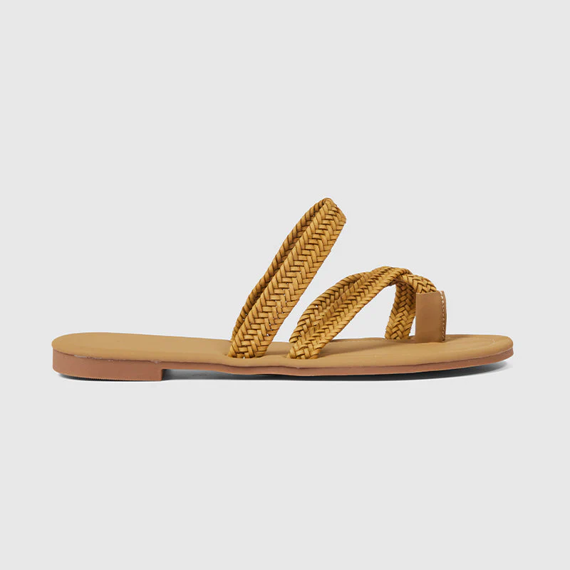 Summer Woven Slippers Soft Flats - Image 2