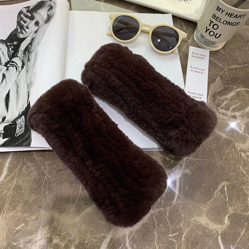 Sweet Warm And Thickened Rex Rabbit Fur Gloves - Image 21