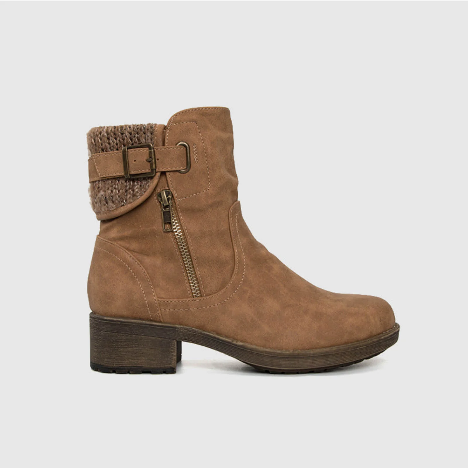 Metal Zipper Autumn Thermal Ankle Boots - Image 2