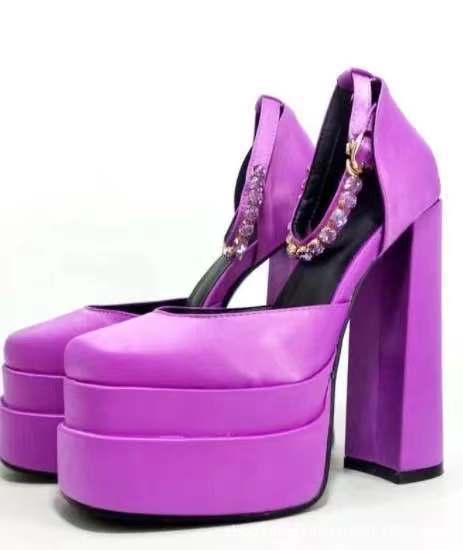 Thick High Heels Shoes - Image 4