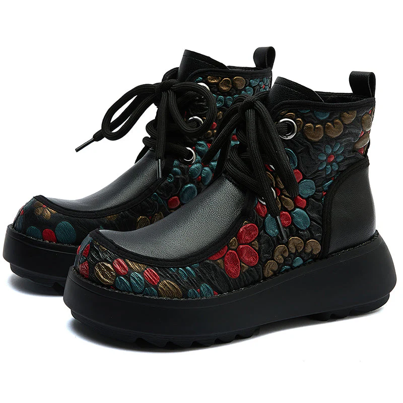 Thick Wedge Martin Boots - Image 11