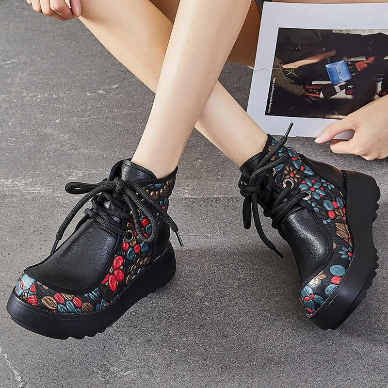 Thick Wedge Martin Boots - Image 3