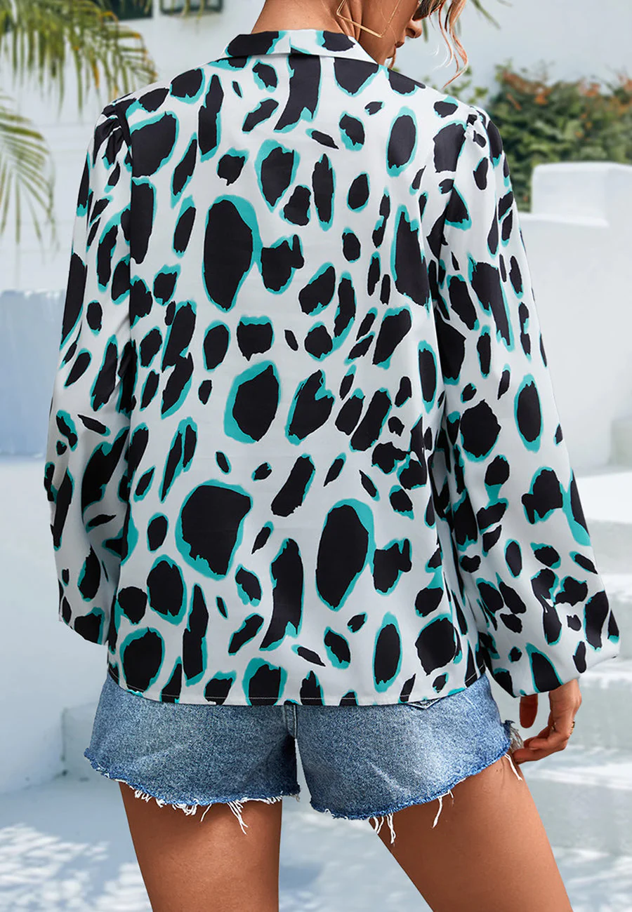 Tie Neck Bishop Sleeve Blouse - Image 14