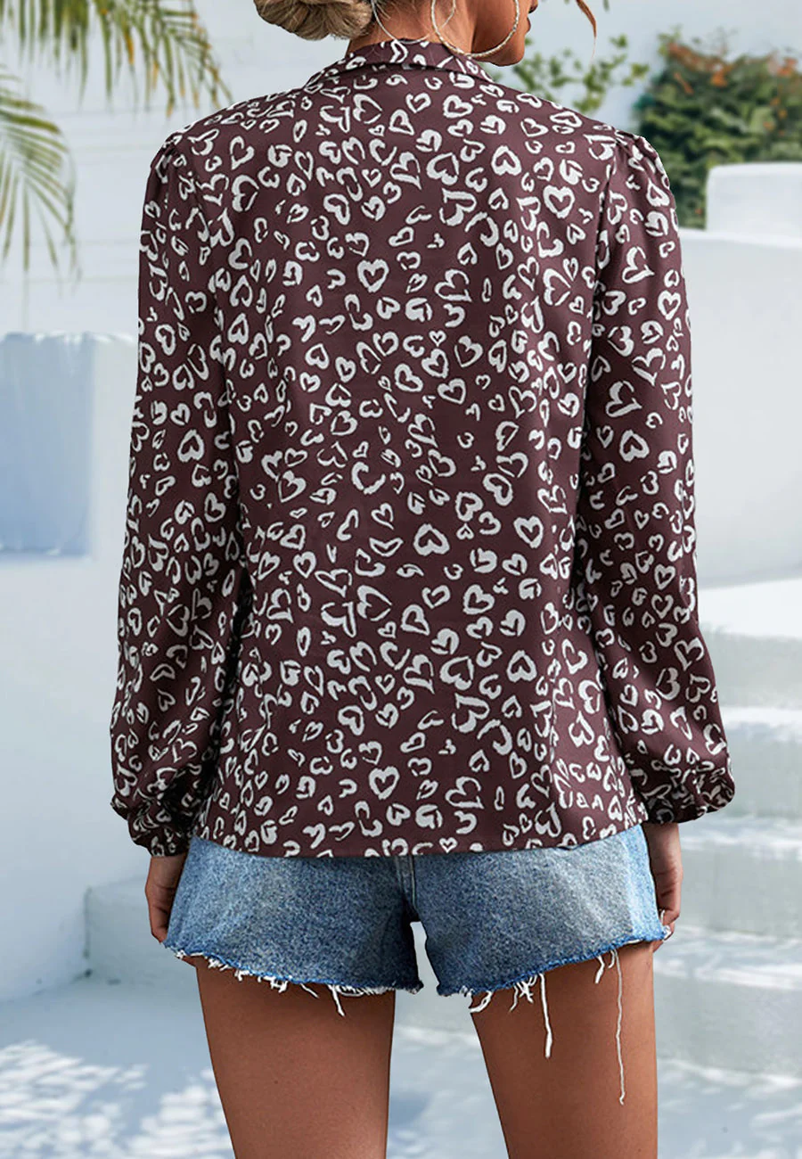 Tie Neck Bishop Sleeve Blouse - Image 4