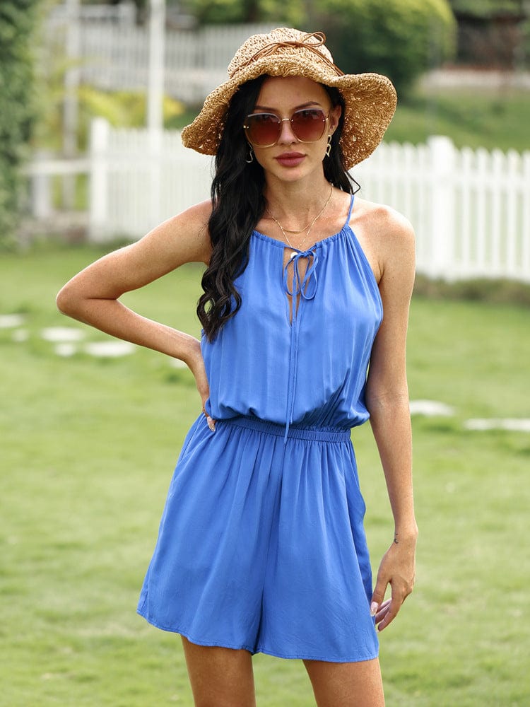 Tie Neck Summer Romper - Image 4