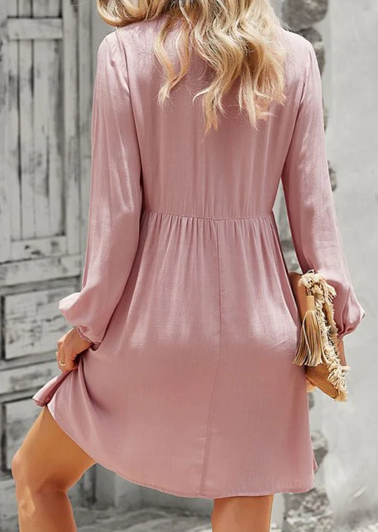Tie Neck Tunic Dress - Image 12