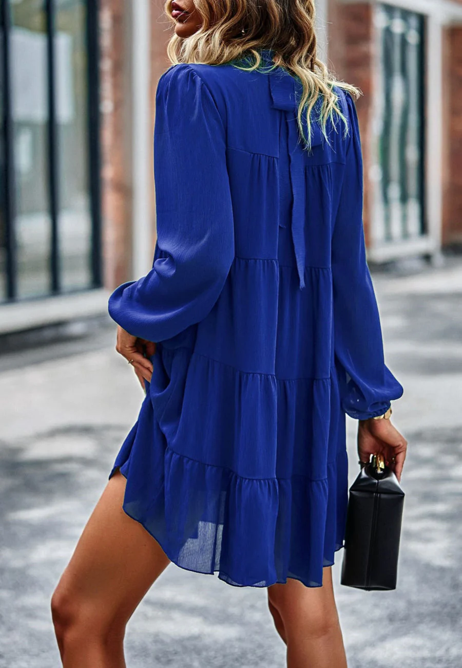 Tie Ribbon Back Shift Dress - Image 12