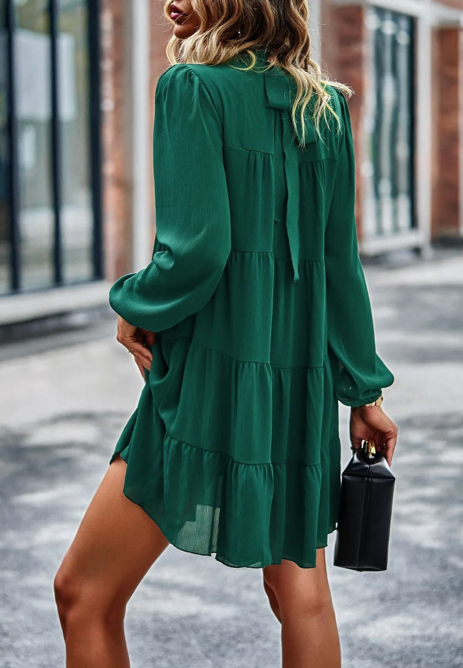 Tie Ribbon Back Shift Dress - Image 18