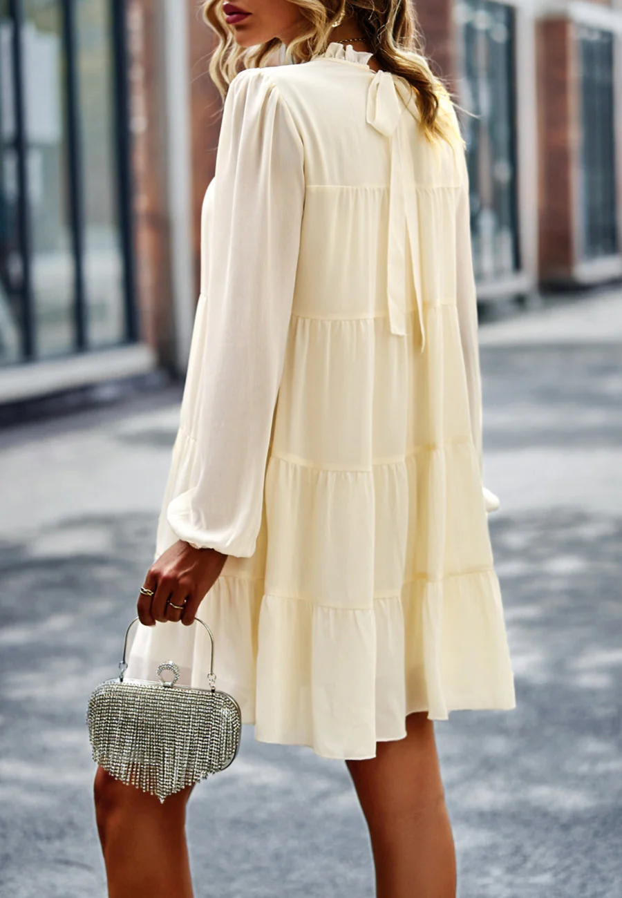Tie Ribbon Back Shift Dress - Image 23