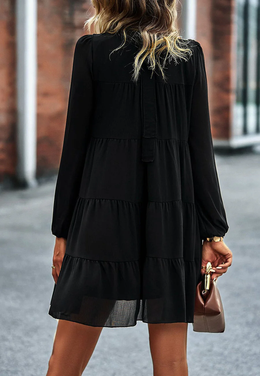 Tie Ribbon Back Shift Dress - Image 6